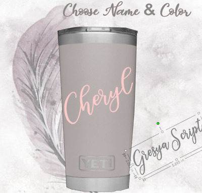 CHOOSE COLOR AND FONT! "PERSONALIZED NAME" Vinyl Decal for cup/tumbler/etc