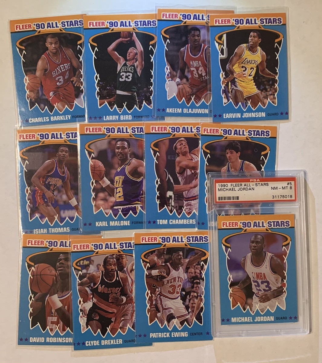 Michael Jordan FLEER 1988 89 90 3 Complete Sets BGS PSA 9 Pippen