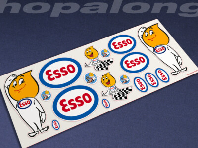 Scalextric/Slot Car Maßstab 1:32 Trackside ''Vintage Esso'' Sticker Decals. ps202