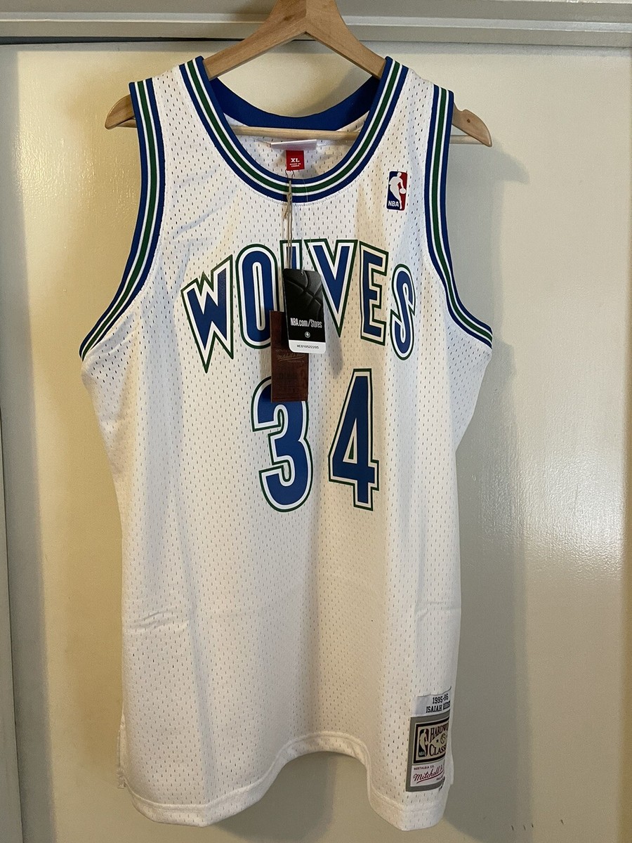売れ筋商品|||ミッチェル&ネス Tシャツ トップス レディース Men's Isaiah Rider White Minnesota Timberwolves 1995-96 Hardwood Classics Swingman Jersey White 5abfdb57-790a-4fac-b5de-