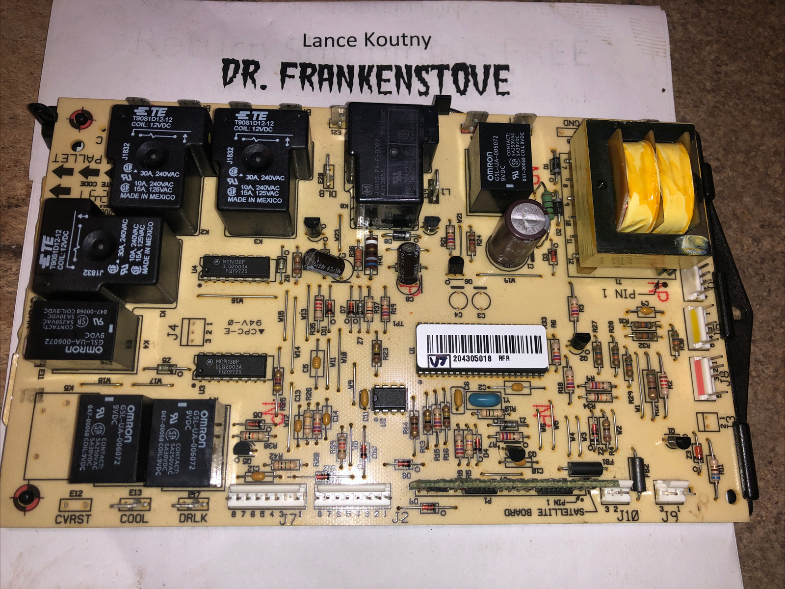 Major Appliances Thermador 27" Double Oven Lower Relay Board Part 14