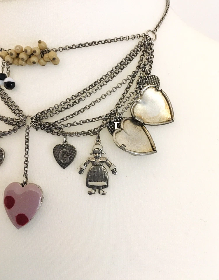 Collar de cadena en capas corazón/alas/ángel Servane Gaxotte Foto 3 de 4