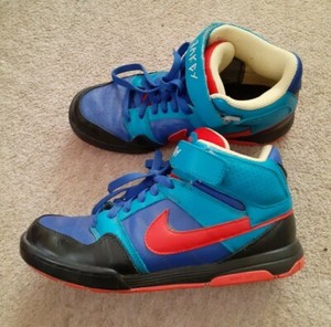 nike high tops multi coloured