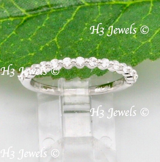 14k Solid White gold natural Diamond ring   April birthstone 0.30 ct