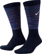 Nike Elite Dri Fit Crew Socks Blue Youth 3Y-5Y / Womens 4-6