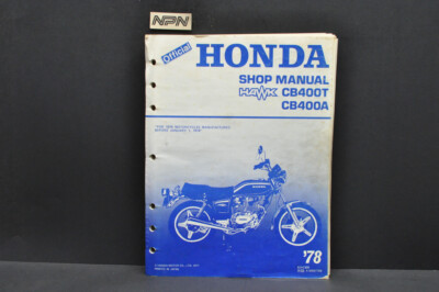 Vintage 1978 Honda CB400 T CB400 A Hawk Hondamatic Shop Service