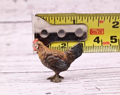 Well Detailed Antique Austrian Vienna Cold Painted Bronze Figure of Small Hen