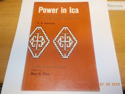 Power in Ica Structural History Peruvian Community By Hammel 1969 1st Ed 05o23