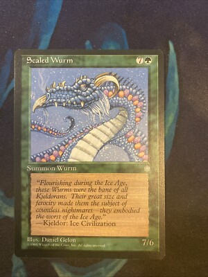 Magic The Gathering MTG Scaled Wurm - Ice Age - | eBay