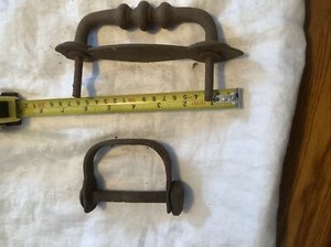 2 Vintage Antique Metal Handles 