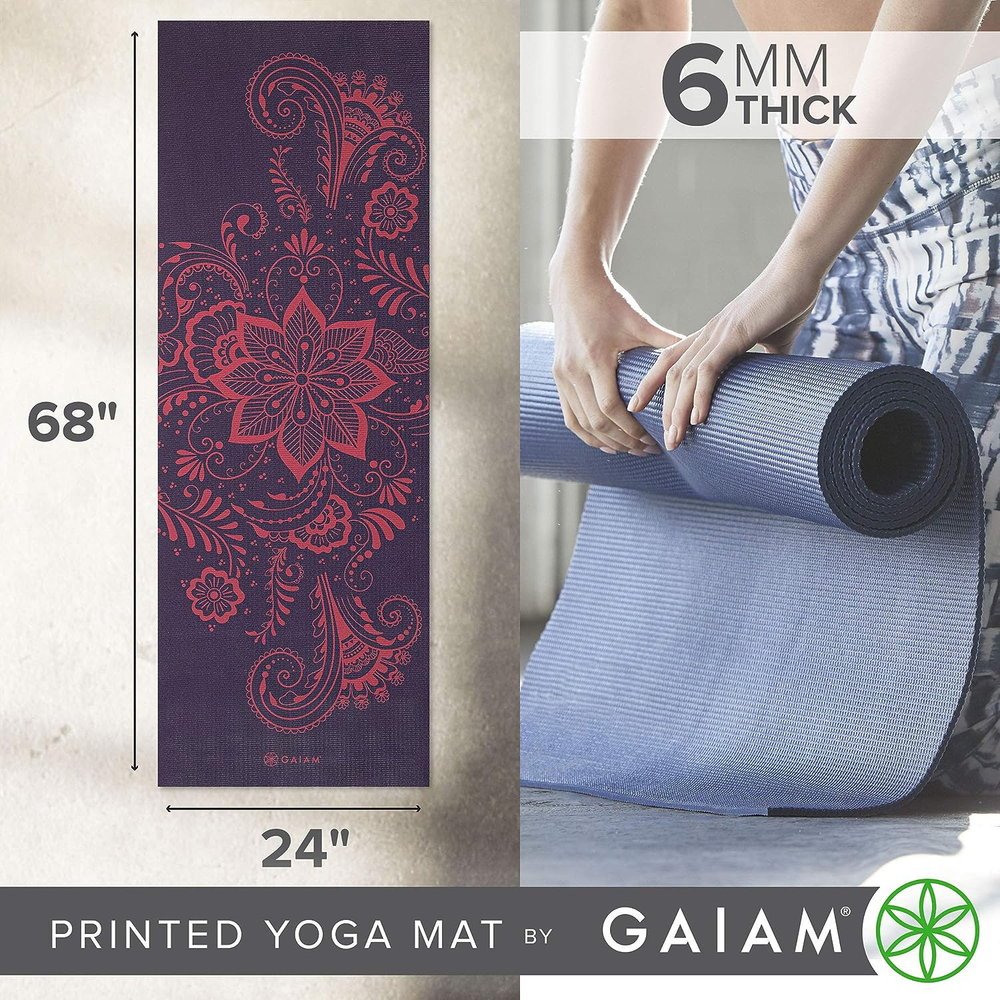 Premium 6mm Extra Thick Non-Slip Yoga Mat for Fitness and Exercise