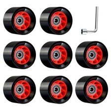 8 Pack 58mm x 39mm, 95A, Indoor Quad Roller Skate Wheels for Roller Derby Spe...