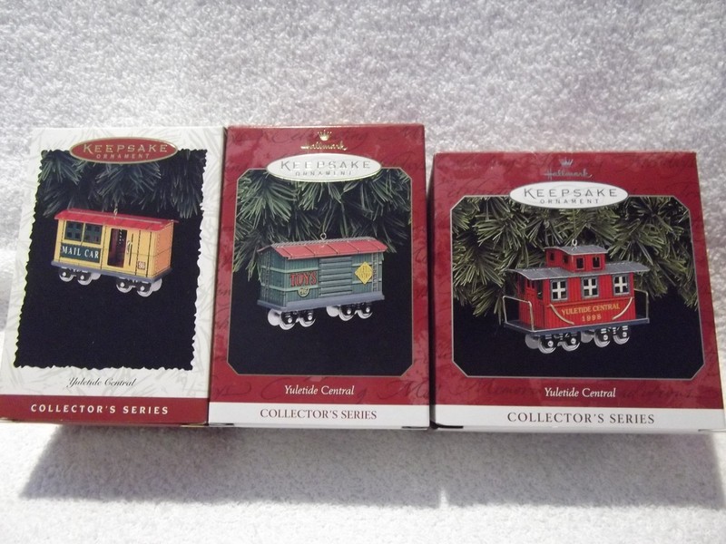Hallmark 1996 Mail Car 1997 Toys 1998 Yuletide Central Tin Lot #3 #4 #5 Final