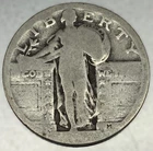 No date 90% silver standing liberty quarter SLQ Philadelphia Mint - 4395