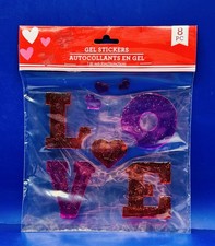Valentine's Day Gel Window Clings "LOVE" Holiday Decor