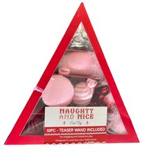 NEW Naughty  Nice Cat Toy 10 PC Holiday Valentines Themed - Wand Included