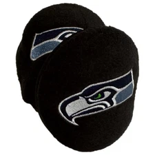 Womens & Mens Black Fleece Seattle Seahawks Ear Muffs Warmers