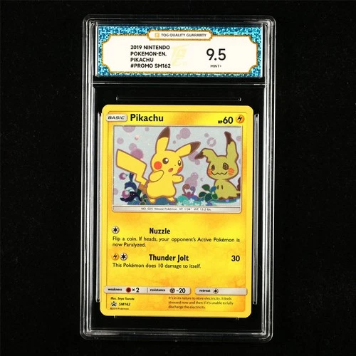 TQG 9.5 MINT+ 2019 Pokemon ENG Pikachu SM162 Promo