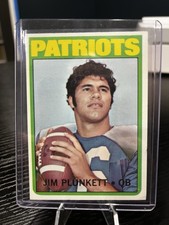 Topps 1972 Jim Plunkett #65 New England Patriots Rookie Football Card. rookie card picture