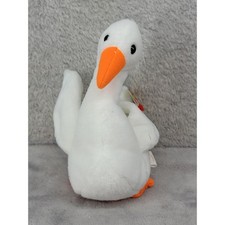 Ty Beanie Babies Gracie the Swan White Plush Bird Vintage 1996 with Tags 5.5"