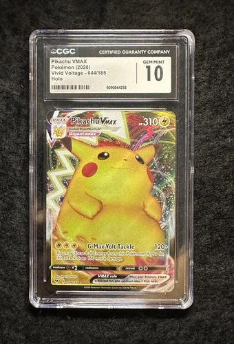2020 Pokemon SWSH FA/Pikachu VMAX Vivid Voltage #44 -CGC 10 MINT