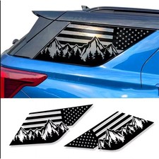 Black Pvc Side Vent Window Scoop Louver Cover 2pcs For Ford Explorer 2020-2026