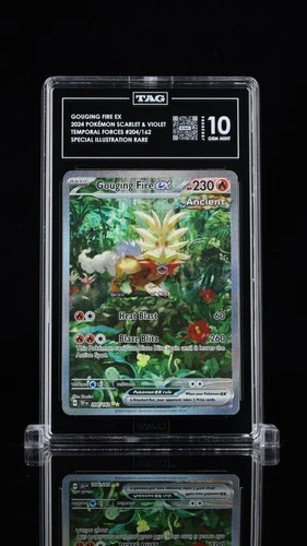 TAG 10 Pokemon: Gouging Fire ex 204/162 SV05: Temporal Forces Holo