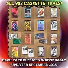BUILD UR OWN CASSETTE LOT - ALL TAPES $5 AND UP - 90s GRUNGE PUNK METAL HITS!