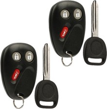 Key Fob Keyless Entry Remote with Ignition Key fits 2003-2006 Avalanche 2-Pack