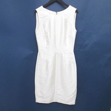 Dolce & Gabbana Dress Sleeveless Knee Length Silk White 96 cm