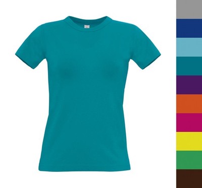 10 Stück Set B&C Damen T-Shirt Baumwolle Exact 190 XS-2XL FairWear TW040 NEU