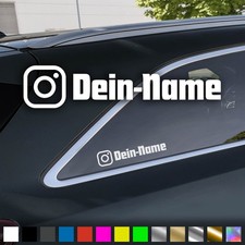 Instagram Name 2 Aufkleber Wunschtext Personalisiert Sticker Auto Geschenkidee