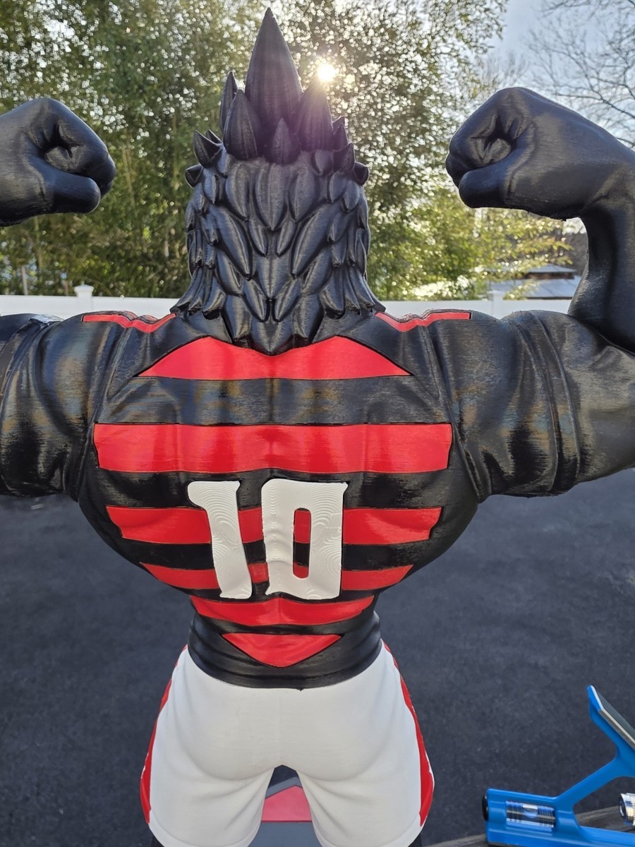 Flamengo マスコット フィギュア 10番 Flamengo Mascot 3D Printed Figure – 16in Large Soccer Fan Art