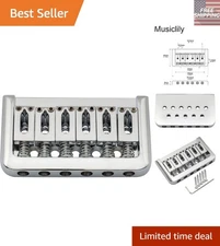52.5mm Fixed Hardtail Chrome Guitar Bridge for Strat & Telecasters - Replacement