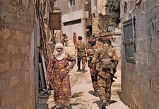 Italian Contingent Postcard in Lebanon Animated Soldiers 