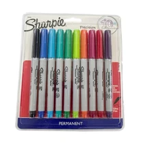 New SHARPIE Permanent Markers Ultra Fine Point 10 Count (Pack of 1) Assorted