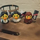 Disney Star Wars Lot Solo Chewy Princess Leia Rubber Duck Figurines NEW W/TAGS