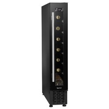 Baridi 7 Bottle 15cm Slim Wine Cooler Digital Touch Screen Controls Black - DH76