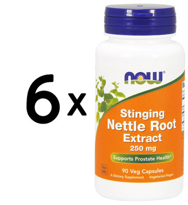 6 x NOW Foods Stinging Nettle Root Extract, 250mg - 90 vcaps (333,15 EUR/kg)