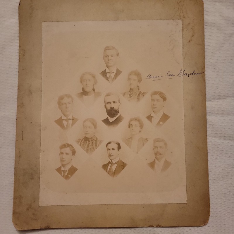 Lot 3 Original Cabinet Card Portrait Photos Inscribed Annie Lee Mayberry B&W