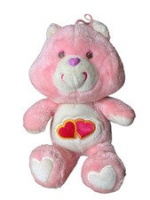 Vintage Kenner 1983 Care Bears Love a Lot Bear Plush Stuffed Animal 13" Pink