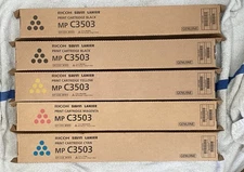 Genuine Ricoh Savin Lanier MP C3503 OEM Toner Set Black Cyan Yellow Magenta