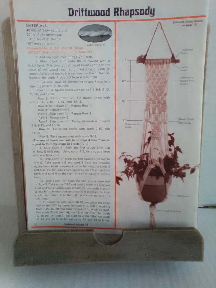 1974 CCP Easy To Make Macrame Pot Hangers H224 Macrame Pattern Book Vintag 16499 - Image 4 of 4