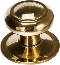 Gold Round Entry Door Knob Traditional Style For Entrance Doors Alloy Steel