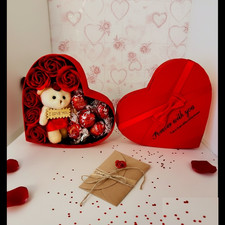 Valentinstag Geschenk zum Geburtstag Freundin Liebe Herz Seife Blume Bär Box