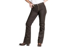 Dovetail Workwear Womens DX Bootcut Cargo Straight Leg Pants, Dark Kodiak Canvas