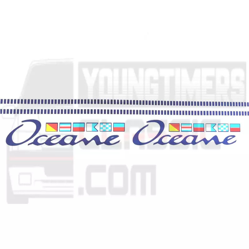 Kit complet stickers Peugeot 205 Océane pour rassemblements de voitures anciennes