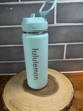 Lululemon Stainless Steel Water Bottle Blue, Insulated, 24 oz