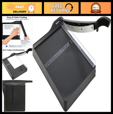 Heavy-Duty Portable Paper Trimmer Cutter - 15-Inch Guillotine for Office & Craft