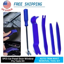 US 5pcs Car Trim Removal Tool Kit Set Door Panel Fastener Auto Dashboard Plastic